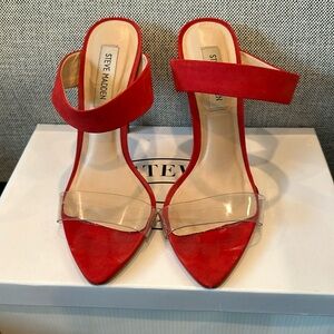 Steve Madden 7.5 Amaya Red Nubuck